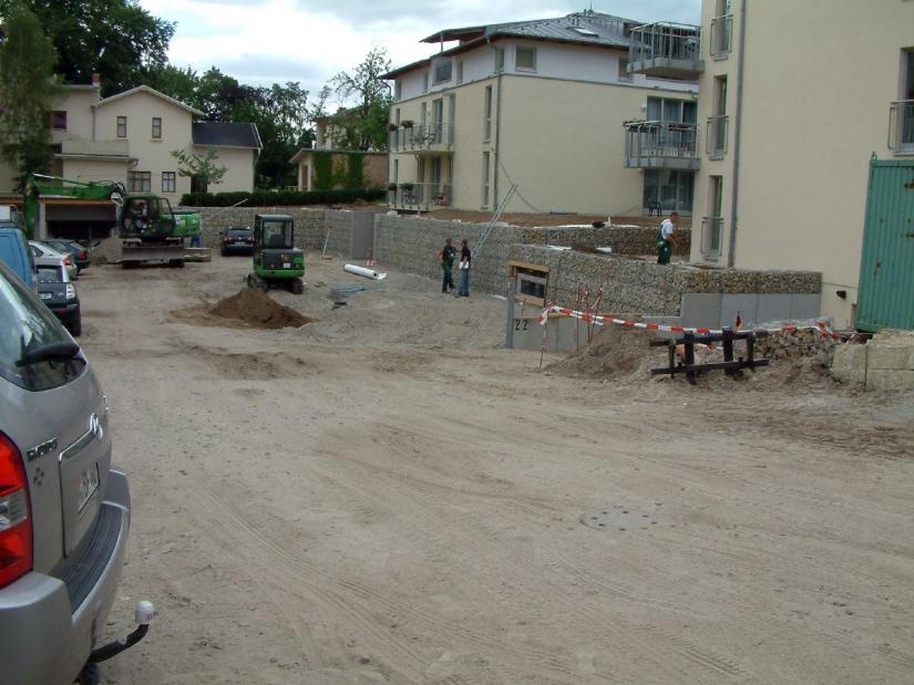 Großbaustelle Tiefgarage am Strandhotel